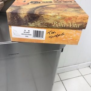 Beige with snake design sling back shoes size 10w